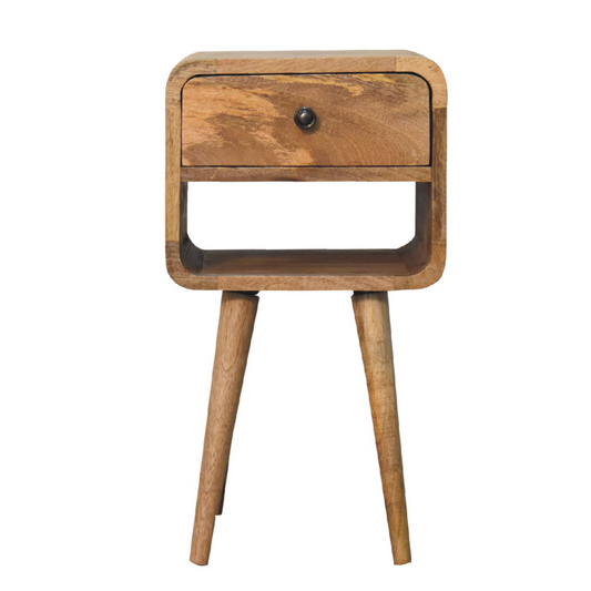 Artisan Furniture Solid Wood Mini Oak-ish Curve Lower Bedside
