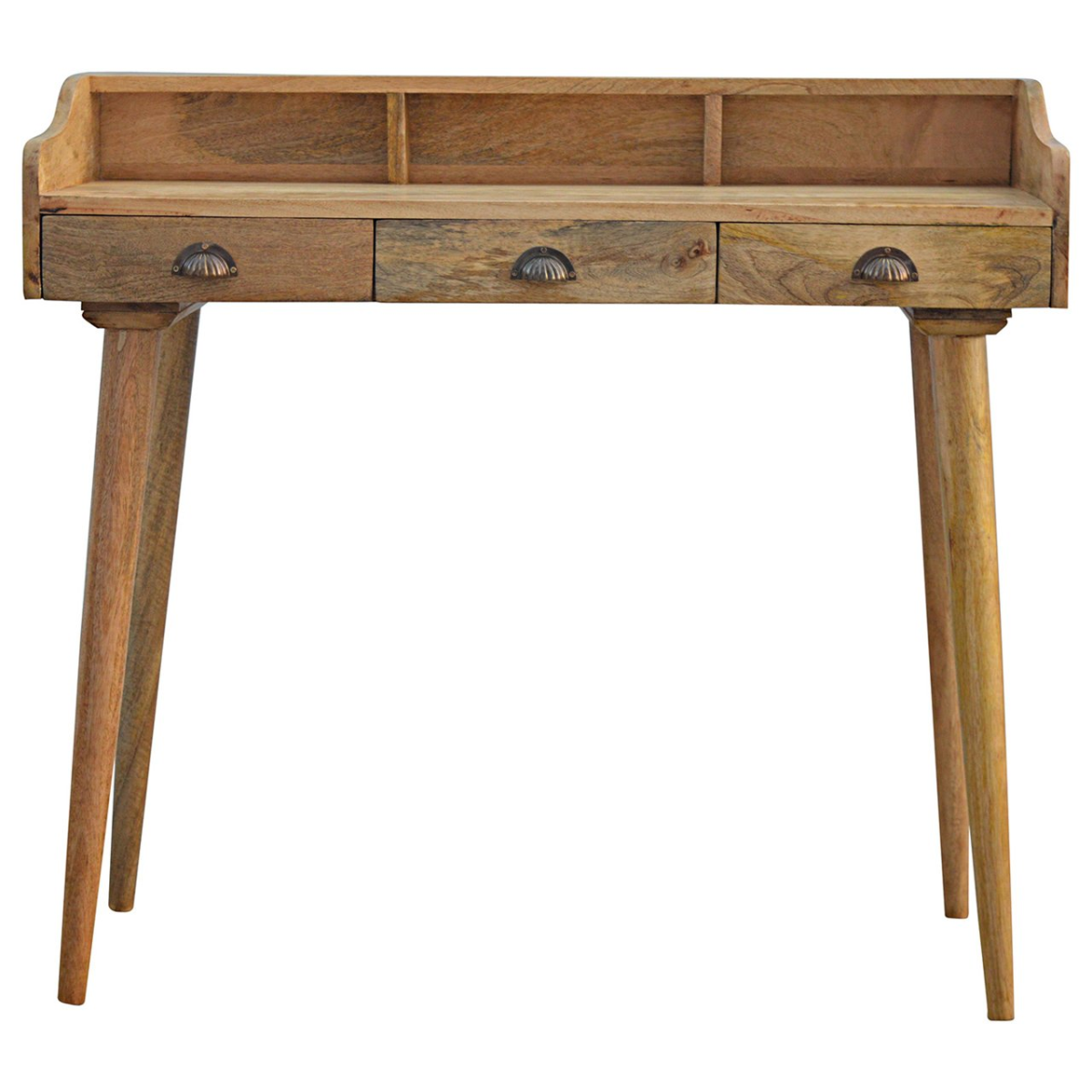 Artisan Furniture Solid Wood Gallery Back Shell Writing Desk