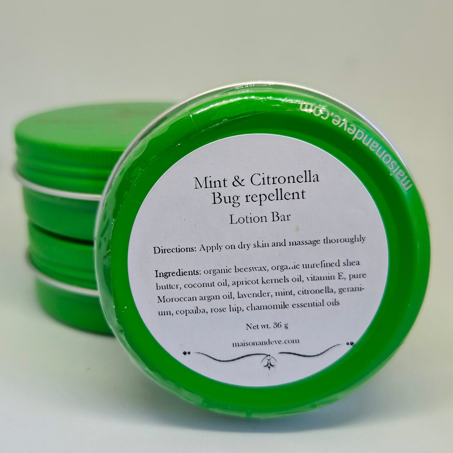 Mint & Citronella Natural Bug-Repellent Lotion Bar