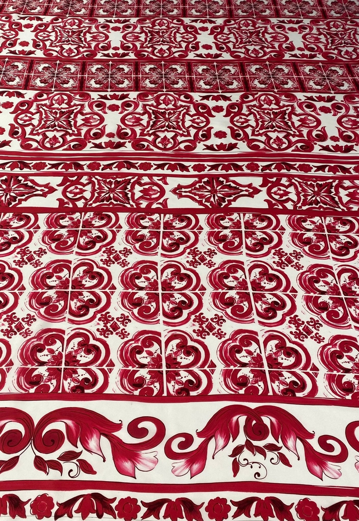 Majolica Pattern Fabric by Metre