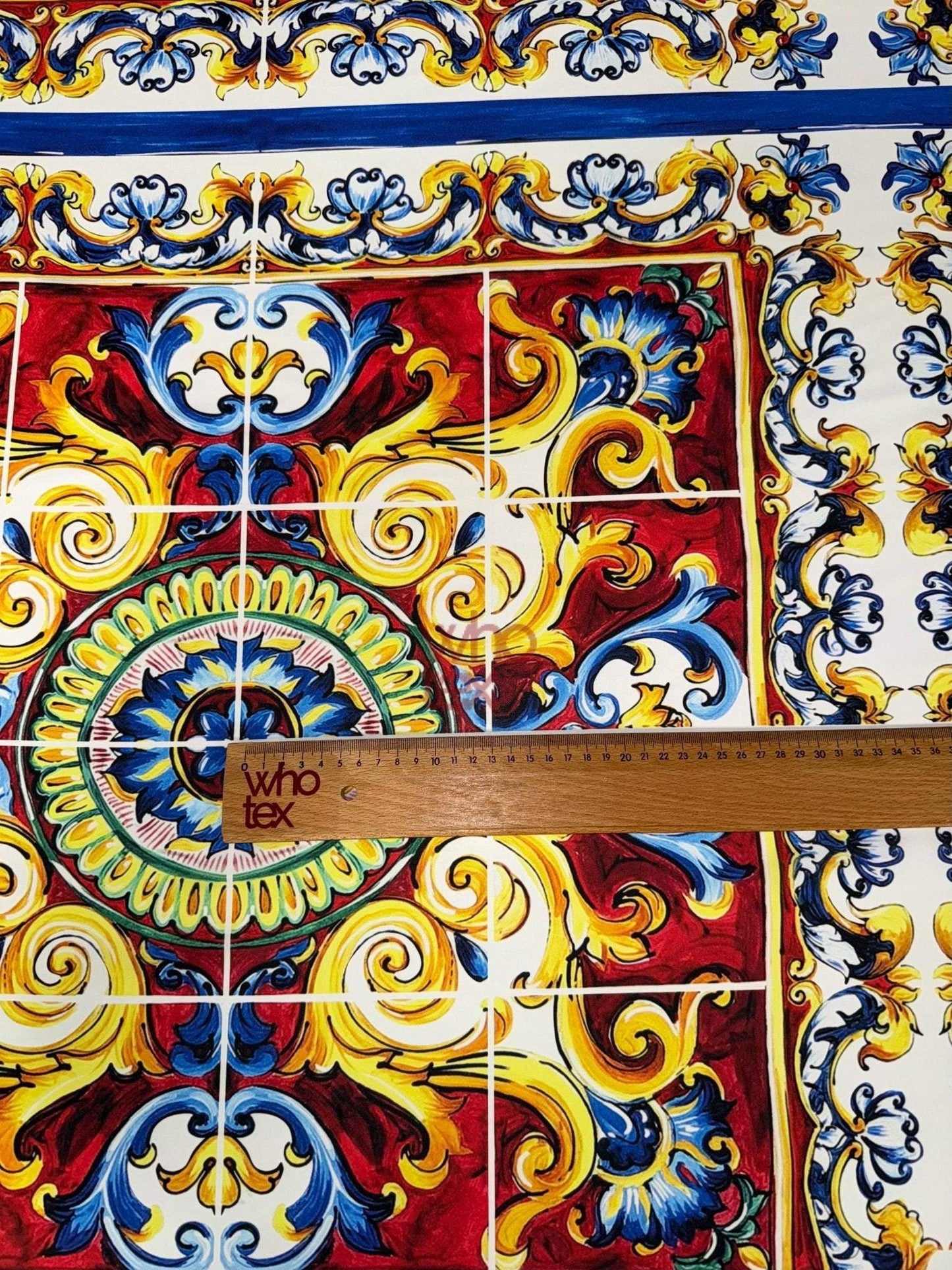 Majolica Pattern Luxury Fabric Sold by Metre