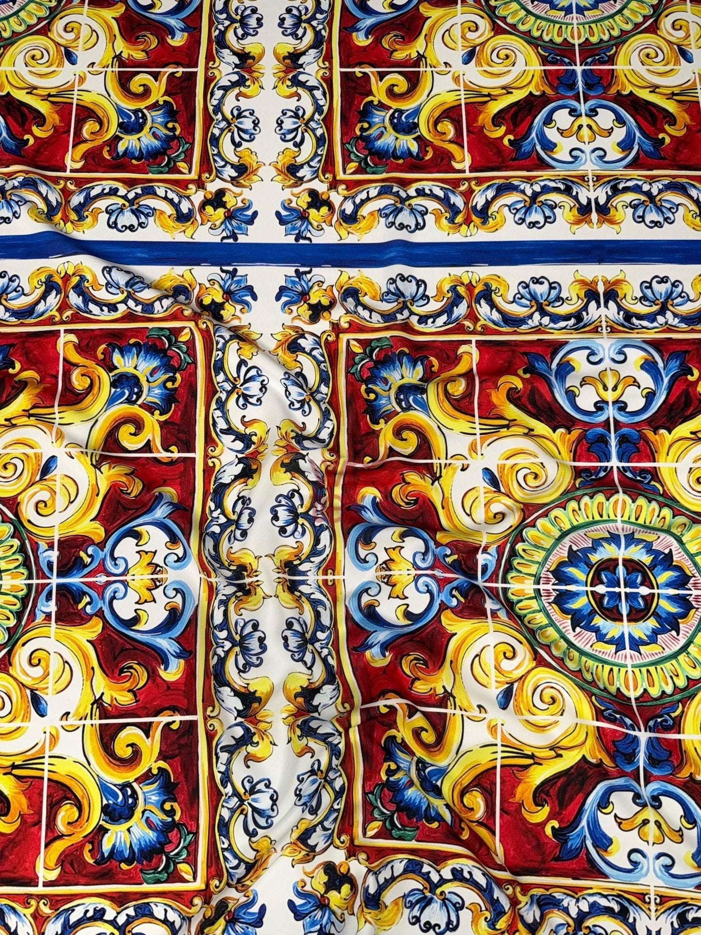 Majolica Pattern Luxury Fabric Sold by Metre