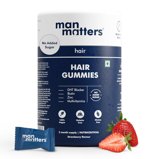 Man Matters Biotin Hair Gummy for Healthy Hair – No Sugar Added | 60 Gummies