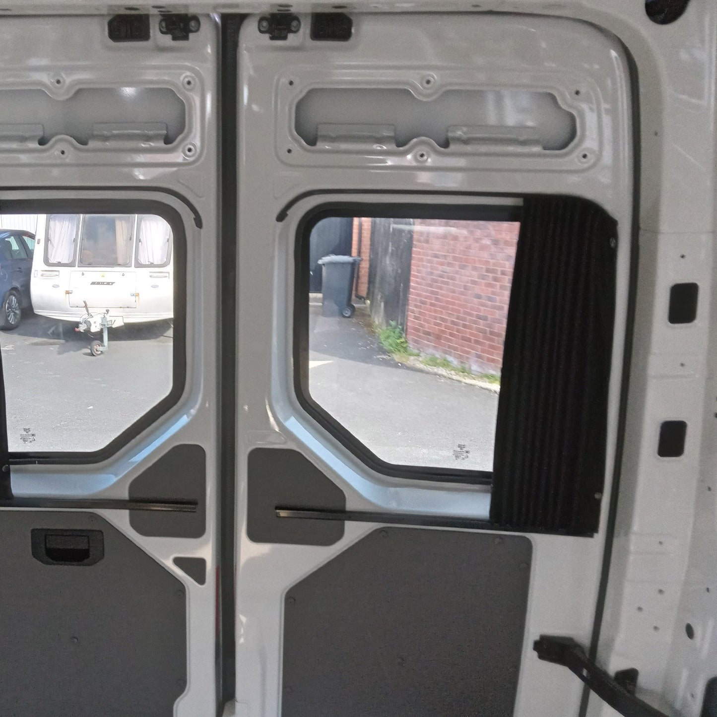 For MAN TGE / New Crafter Premium 1 x Barndoor Window Curtains Campervan Conversion Blackout Van-X