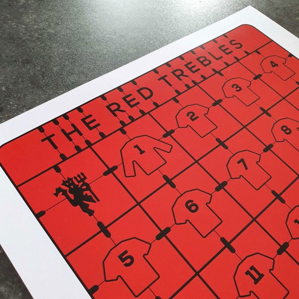 Manchester United 'The Red Trebles' 1998/1999 Print