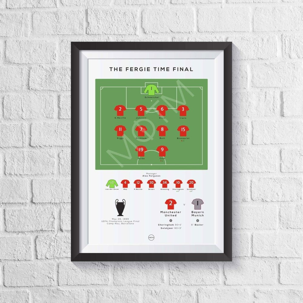 Manchester United Vs Bayern Munich 1999 Champions League Final Print