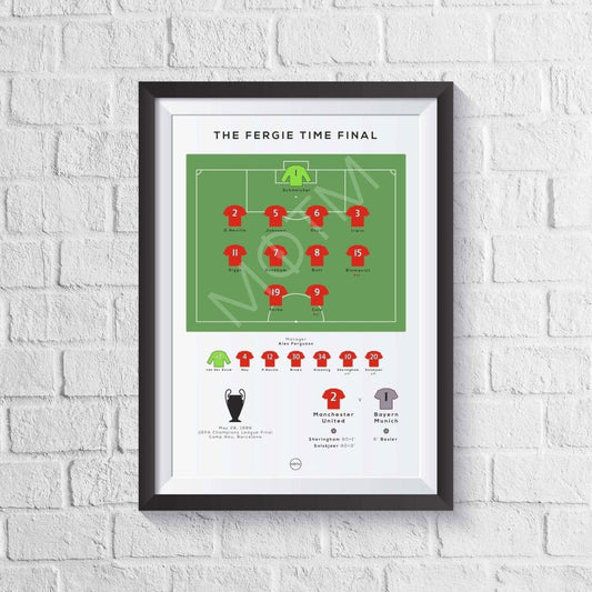 Manchester United Vs Bayern Munich 1999 Champions League Final Print