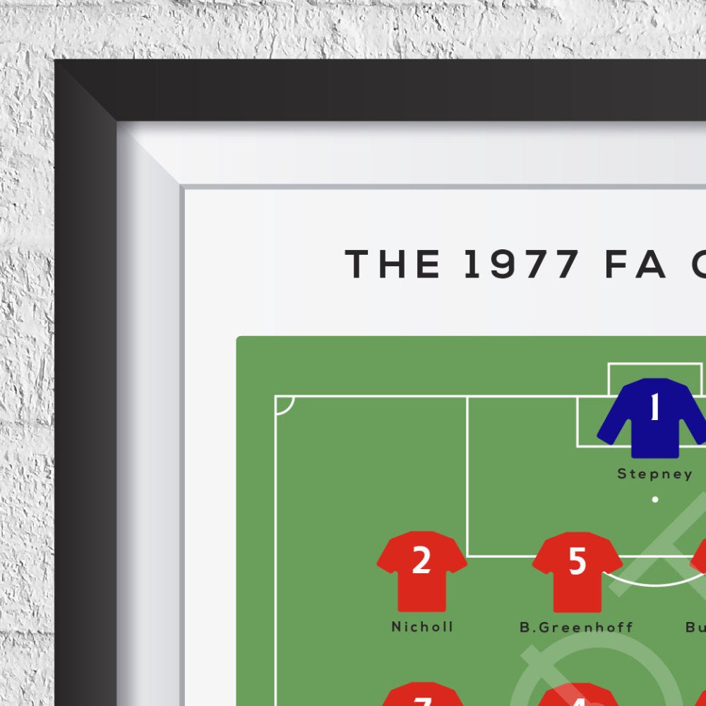 Manchester United Vs Liverpool 1977 Fa Cup Final Print