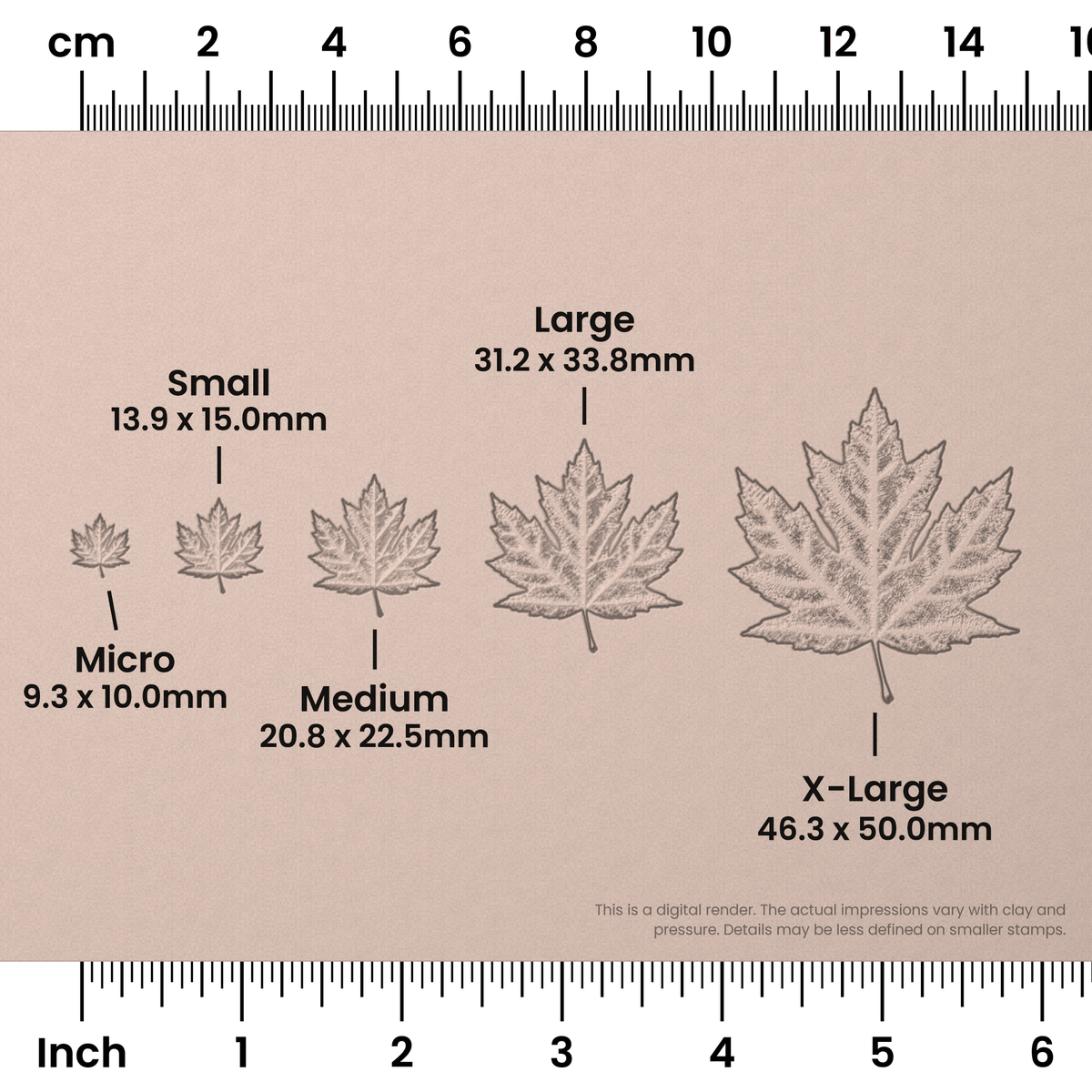 Maple Leaf Stamps - Photo Textured