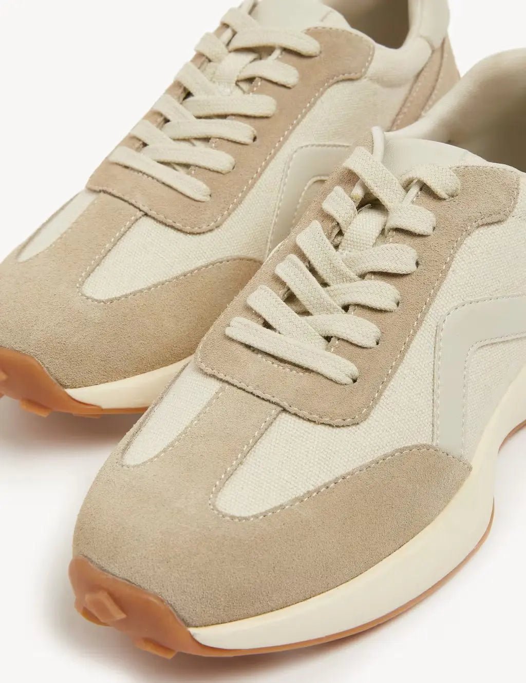 Marks and Spencer Leather Lace Up Side Detail Trainers