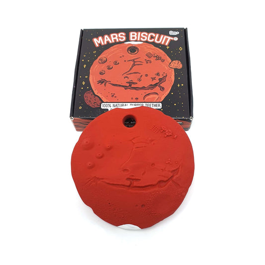 Mars Biscuit® ‘The Red Planet’ - Natural Rubber Space Teether Toy