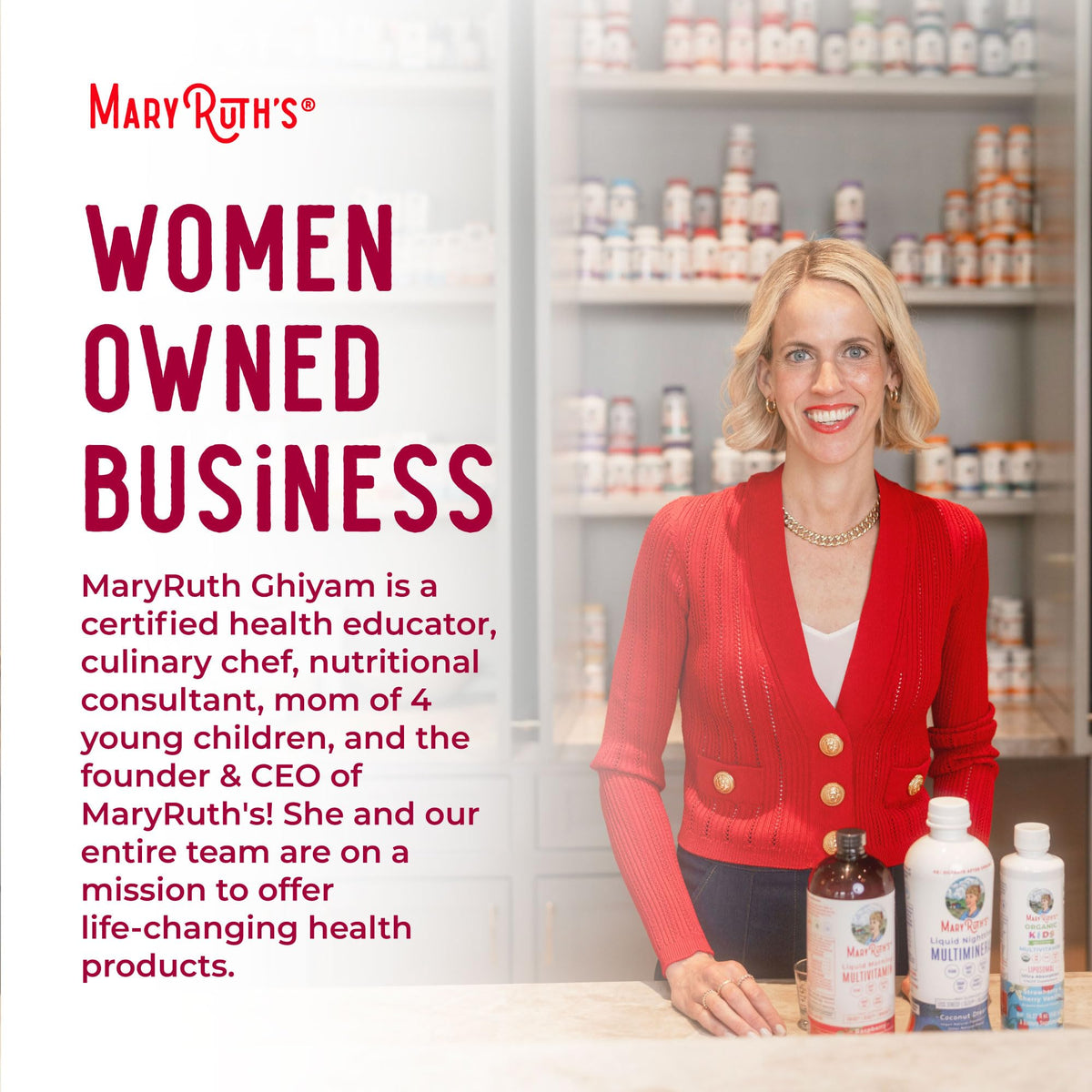 MaryRuth Organics Liquid Morning Multivitamin for Women, Men & Kids — Vegan, Non-GMO, Gluten Free | 32 Servings