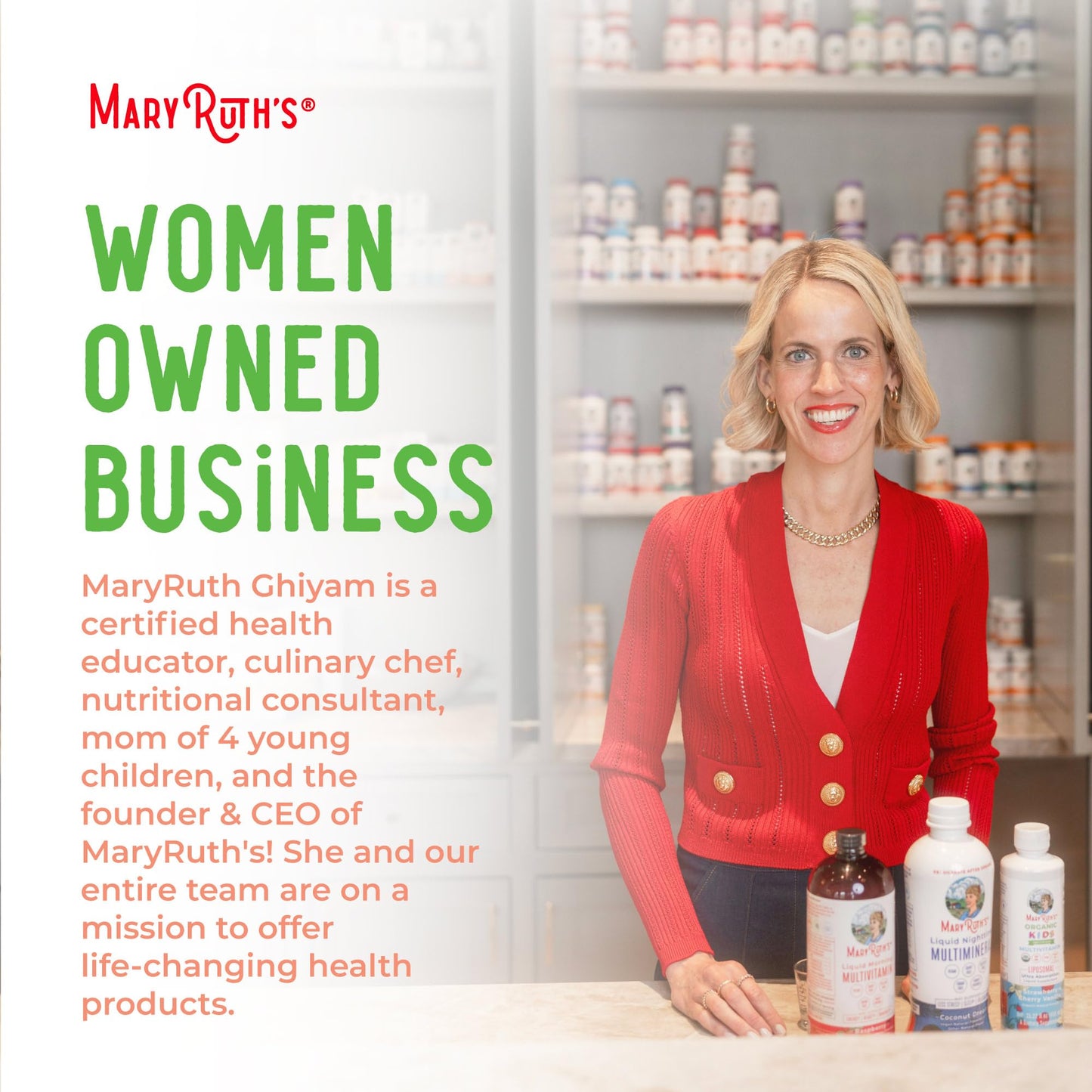 MaryRuth Organics USDA Organic Women's Probiotic Drops – Digestive Health, Dairy Free, 30 Servings