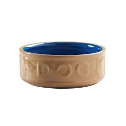 Mason Cash 18cm Cane & Blue Lettered Dog Bowl