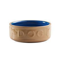 Mason Cash Cane and Blue Lettered Dog Bowl 7" - Case of 6
