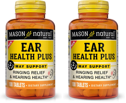 Mason Natural Ear Health Plus with B Vitamins - 50 Day Supply (Pack of 2)