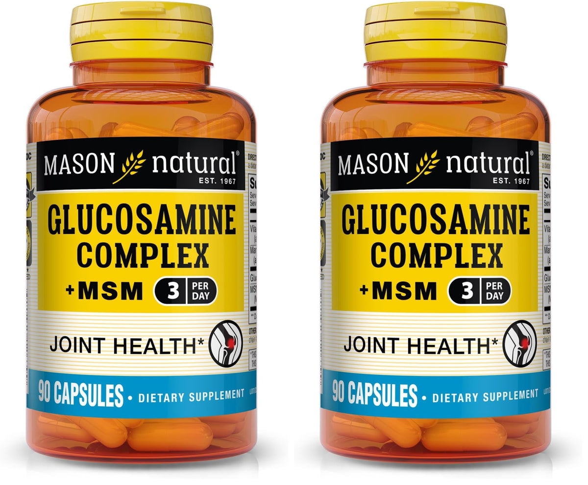 Mason Natural Glucosamine Complex + MSM with Vitamin C (90 Caps x 2)