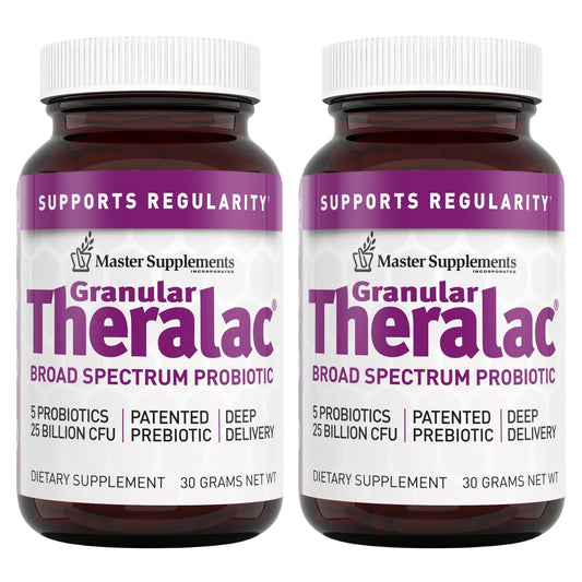 Master Supplements Granular Theralac – Multi-Strain Probiotic Powder, 1.05 oz (Pack of 2)