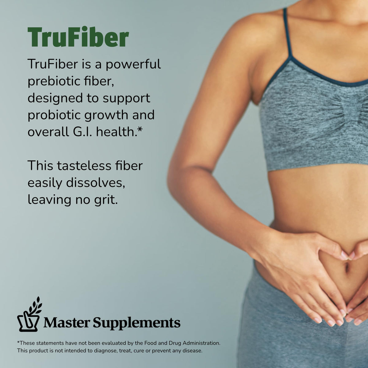 TruFiber Prebiotic Fiber Powder 6.35 oz | Supports Digestive Health | Vegan & Gluten Free | 50 Servings