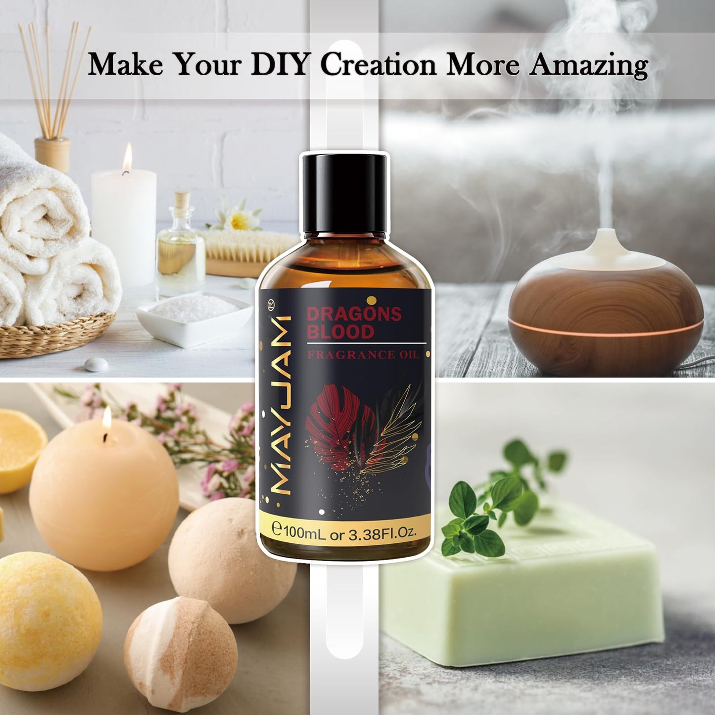 MAYJAM Dragons Blood Fragrance Oil 100ml | Glass Dropper | Diffusers, Soap & Candle Making