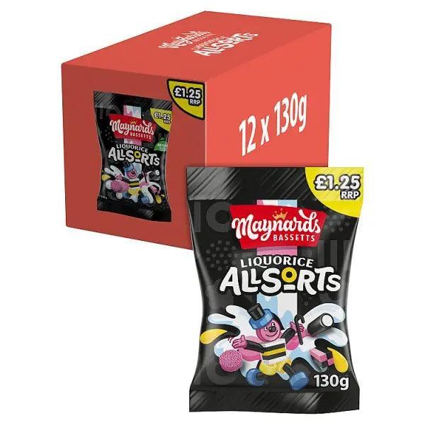 Maynards Bassetts Liquorice Allsorts Sweets Bag (Case of 10)