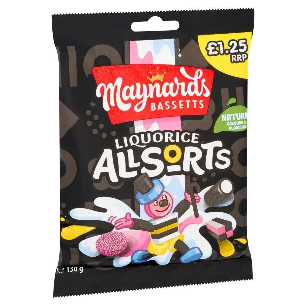 Maynards Bassetts Liquorice Allsorts Sweets Bag (Case of 10)