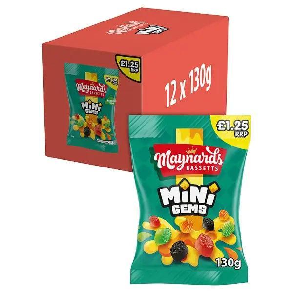 Maynards Bassetts Mini Gems Sweets Bag (Case of 12)