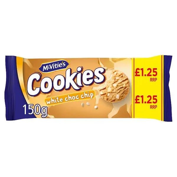 McVitie's White Chocolate Chip Cookies - The Chunky One 150g (Case of 12)