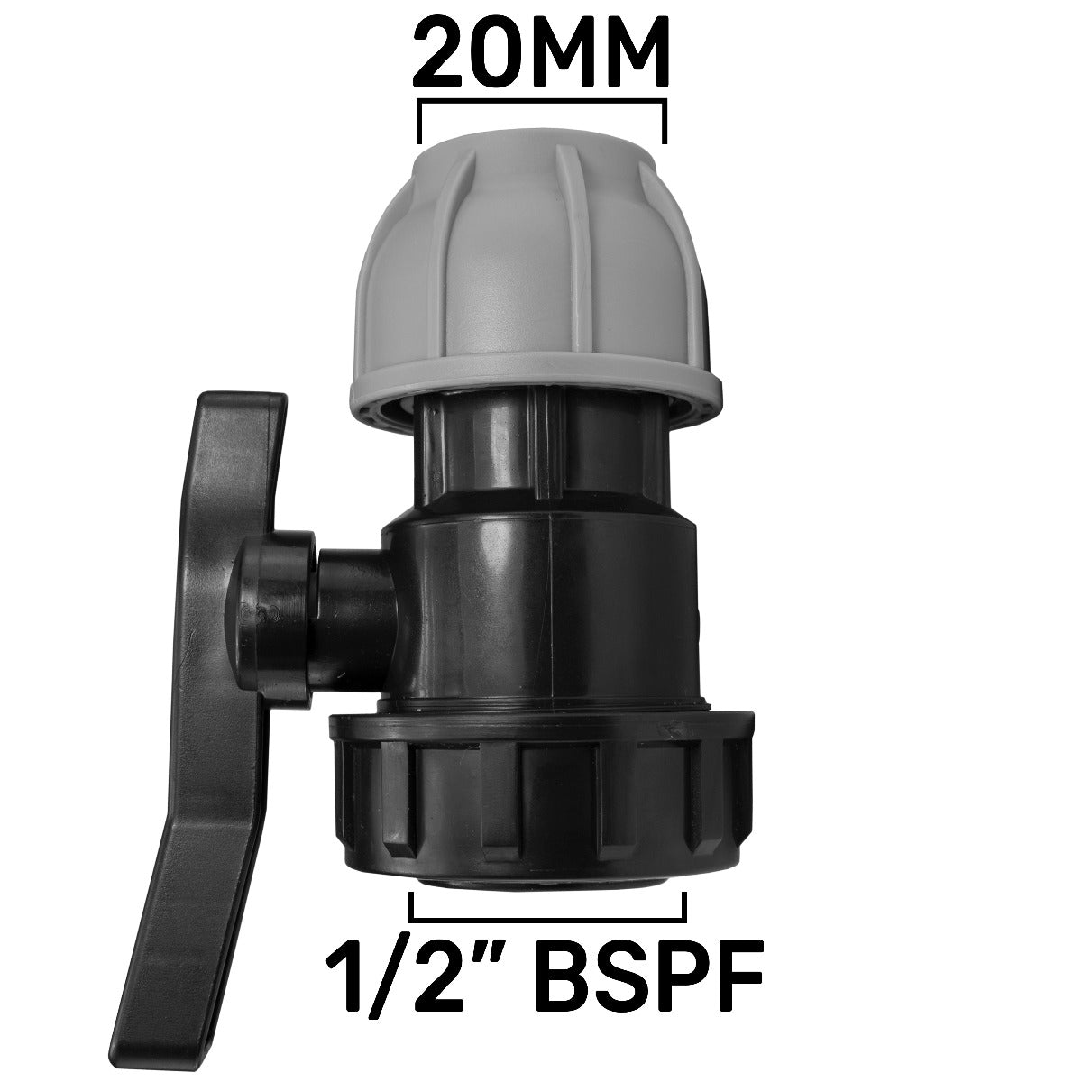 MDPE Valve 20mm - 1/2" BSPF
