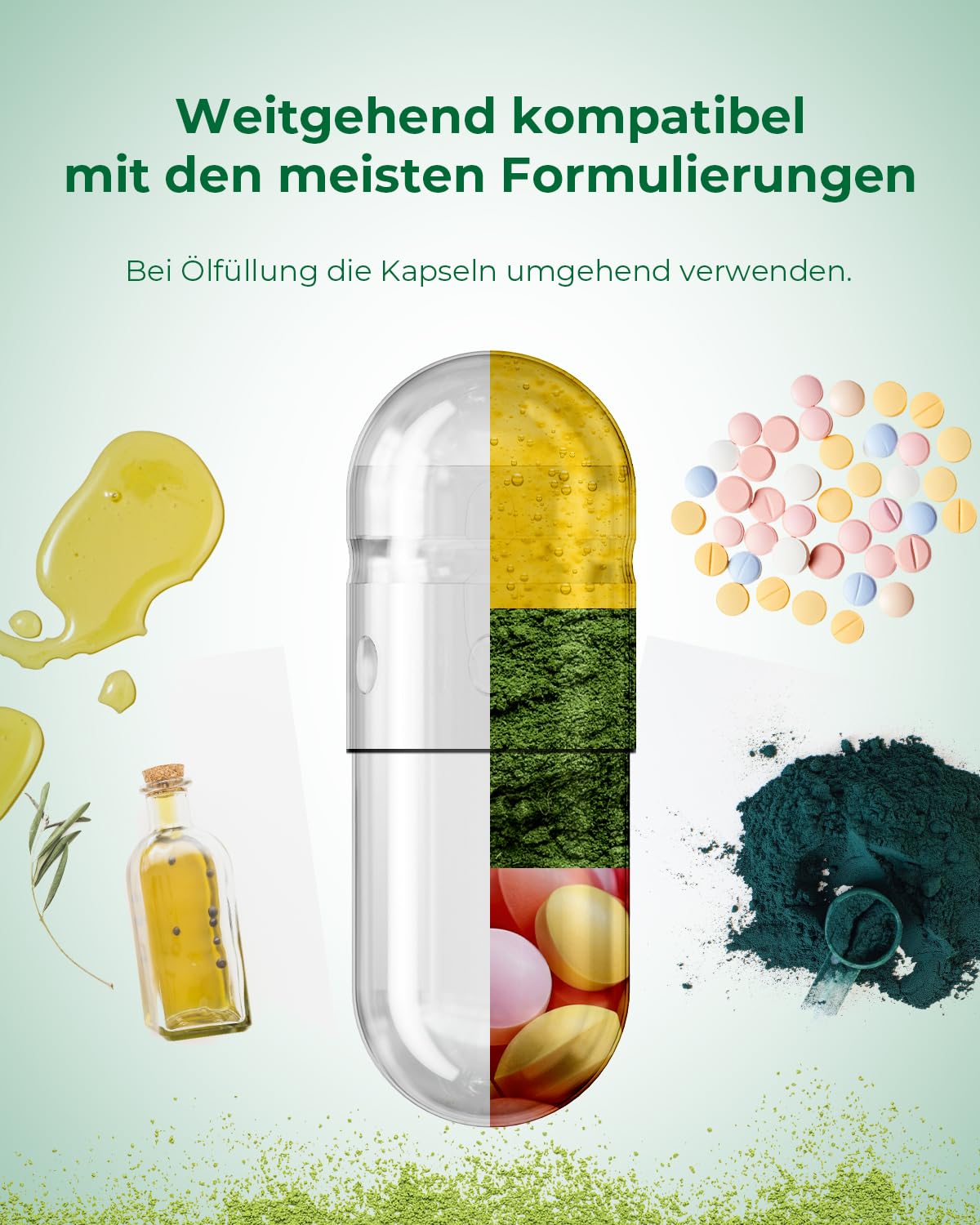 MéipaLien HPMC Empty Capsules Size 3-200 | Plant-Based, Vegetarian, Halal, Non-GMO | DIY Filling