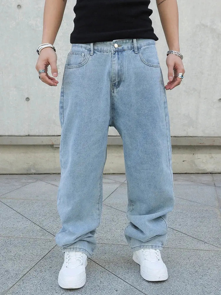 Men's Baggy Oversized Jeans – Y2K Wide-Leg Streetwear Denim