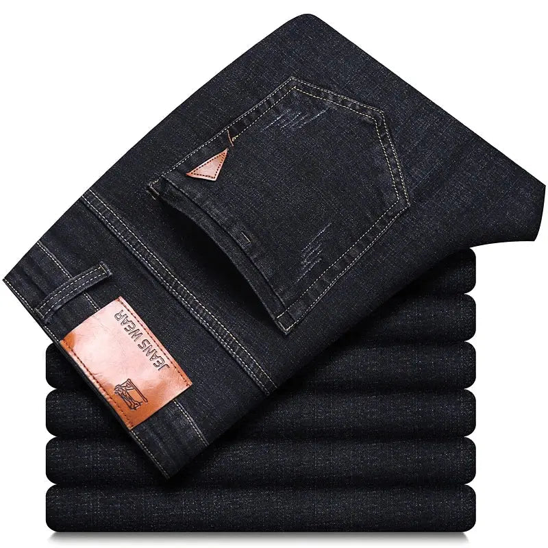 Men's Business Jeans – Classic Stretch Denim Trousers