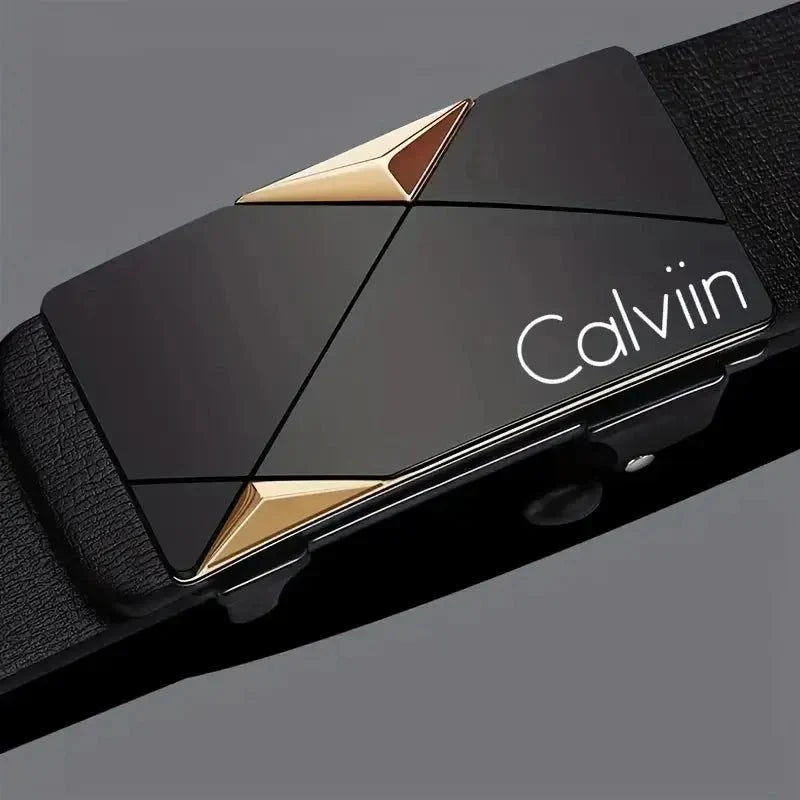 Men's PU Leather Belt – Stylish Automatic Buckle for Casual & Business Wear
