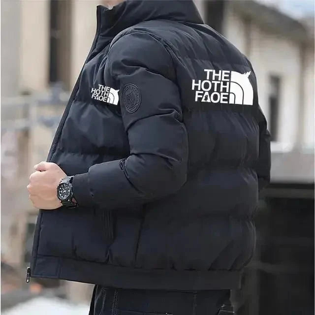 Men's Tiger Logo Padded Cotton Jacket - Short Thick Casual Parka, Winter Trend (S-5XL)