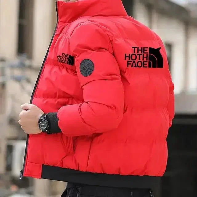 Men's Tiger Logo Padded Cotton Jacket - Short Thick Casual Parka, Winter Trend (S-5XL)