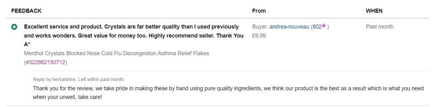 Menthol Crystals 30g – 100% Pure Peppermint-Derived Flakes for Steam Inhalation & Aromatherapy