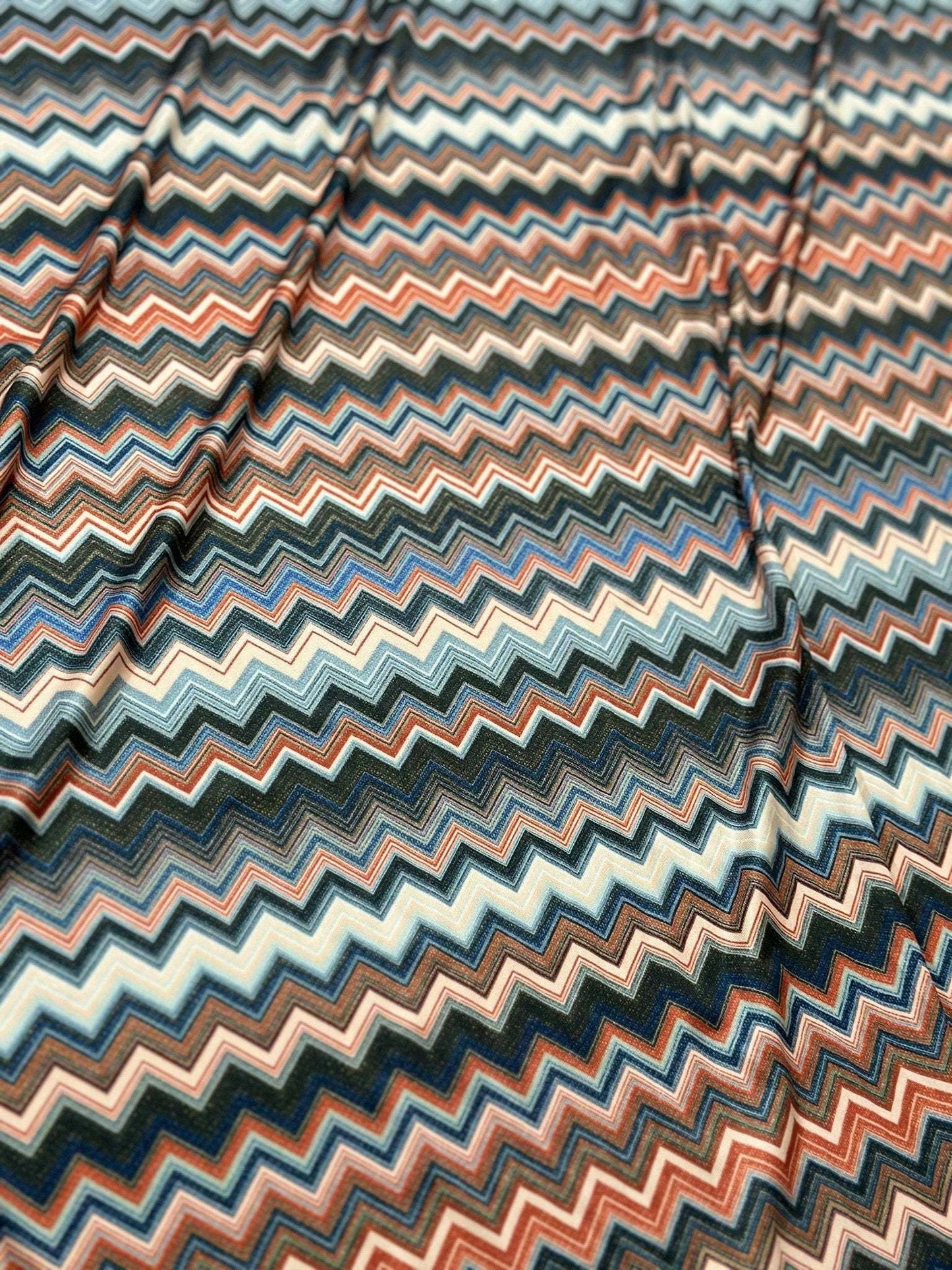 Zigzag Patterned Fabric by Metre