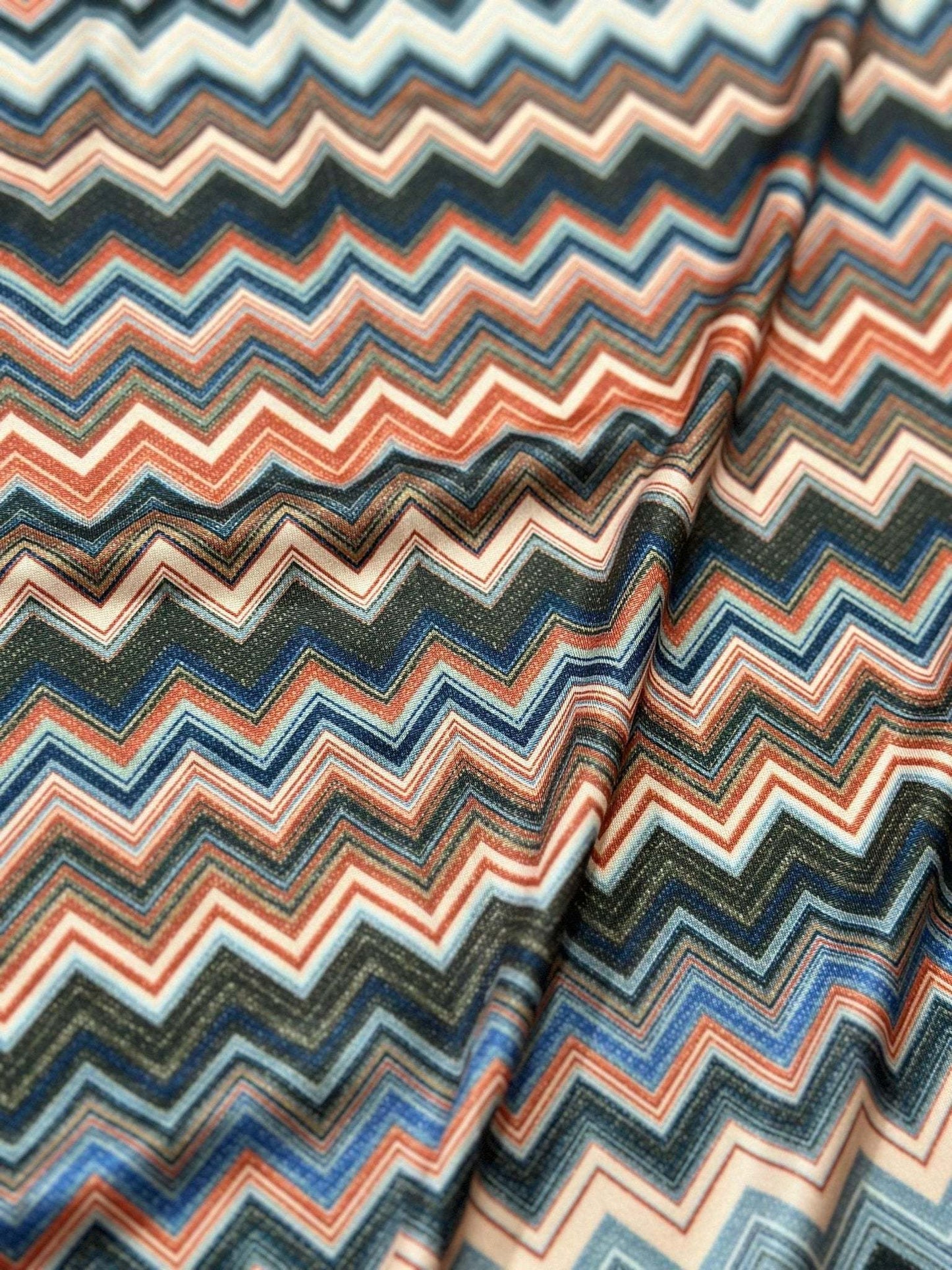 Zigzag Patterned Fabric by Metre