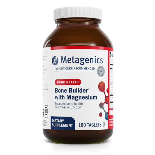 Metagenics Bone Builder with Magnesium – Calcium, Vitamin D & Chelated Magnesium for Stronger Bones | Non-GMO & Gluten-Free | 180 Tablets