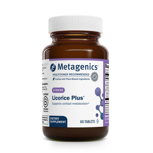 Metagenics Licorice Plus – Cortisol & Stress Support (60 Tablets) – Non-GMO, Gluten-Free