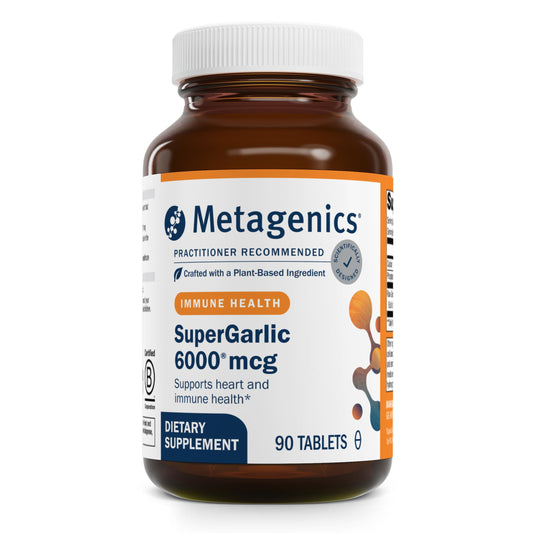 Metagenics SuperGarlic 6000 - Odorless Garlic Supplement, 6000 mcg Allicin, 90 Tablets