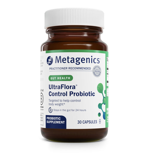 Metagenics UltraFlora Control Probiotic Supplement – Shelf-Stable Formula for Gut Balance, Weight Support & Digestive Comfort | 30 Servings