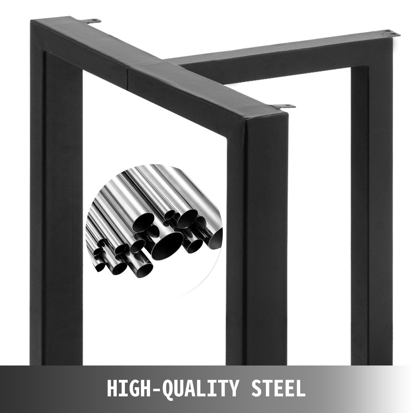 VEVOR 2PCS Metal Table Legs T-Shaped Heavy Duty Industry Desk Table Bench Legs Industrial DIY Coffee Table Adjustable Removable