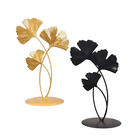 1pc Gold Ginkgo Leaf metal Crafts Decoration