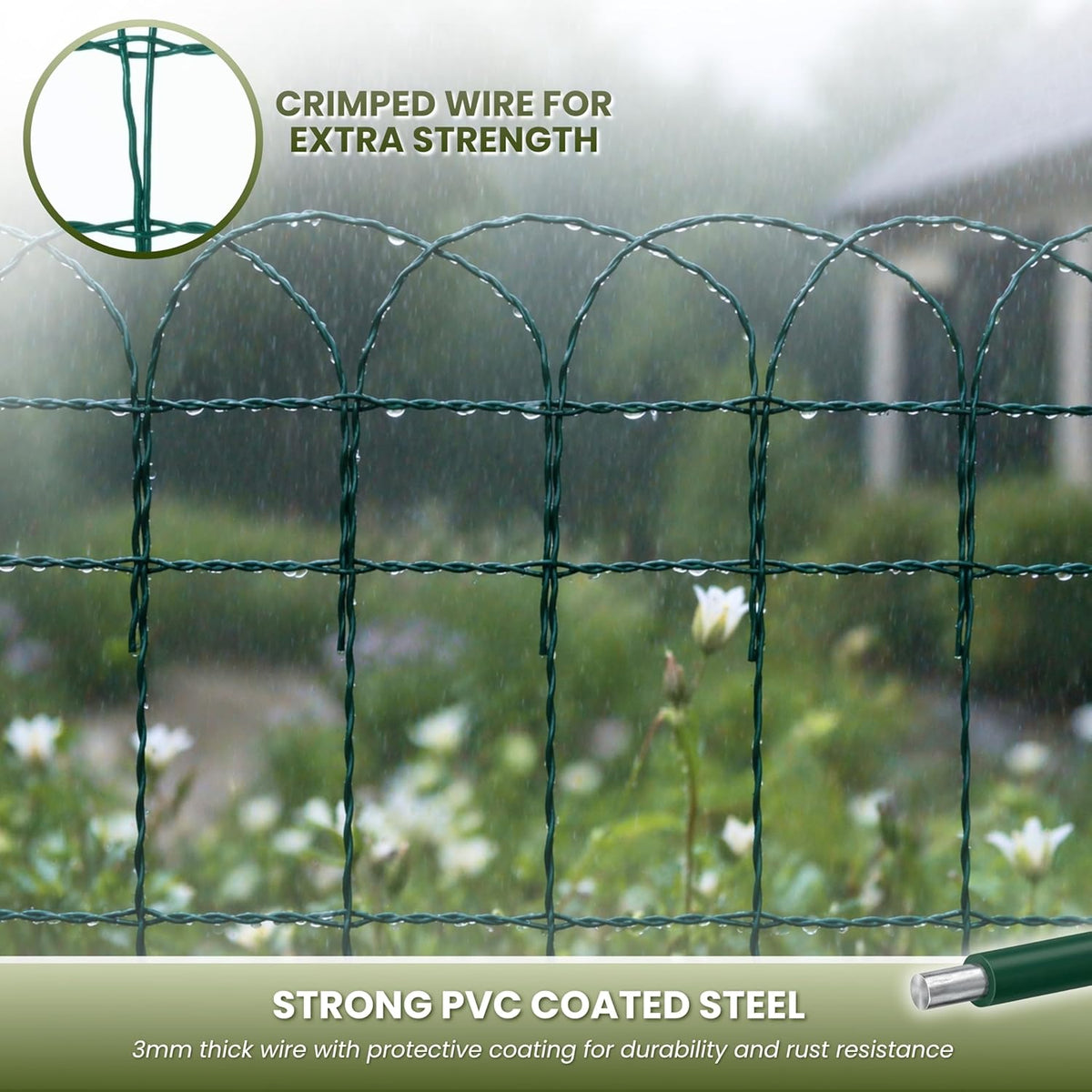 10m Flexible Metal Lawn Edging Strip Garden Border Roll