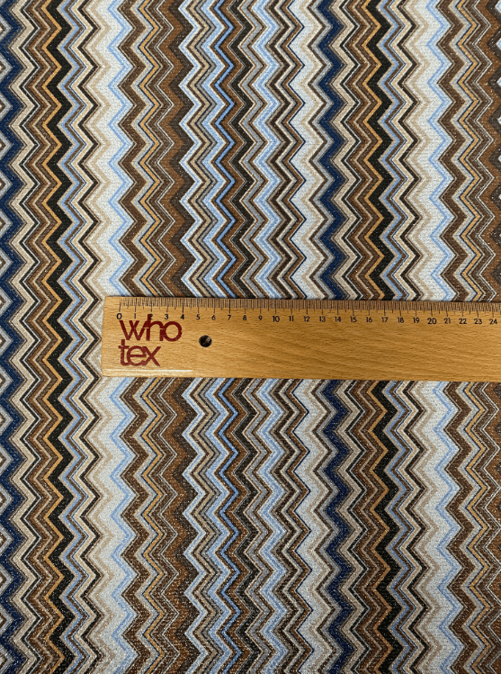 Metallic Chevron Zigzag Lurex Fabric by the Metre