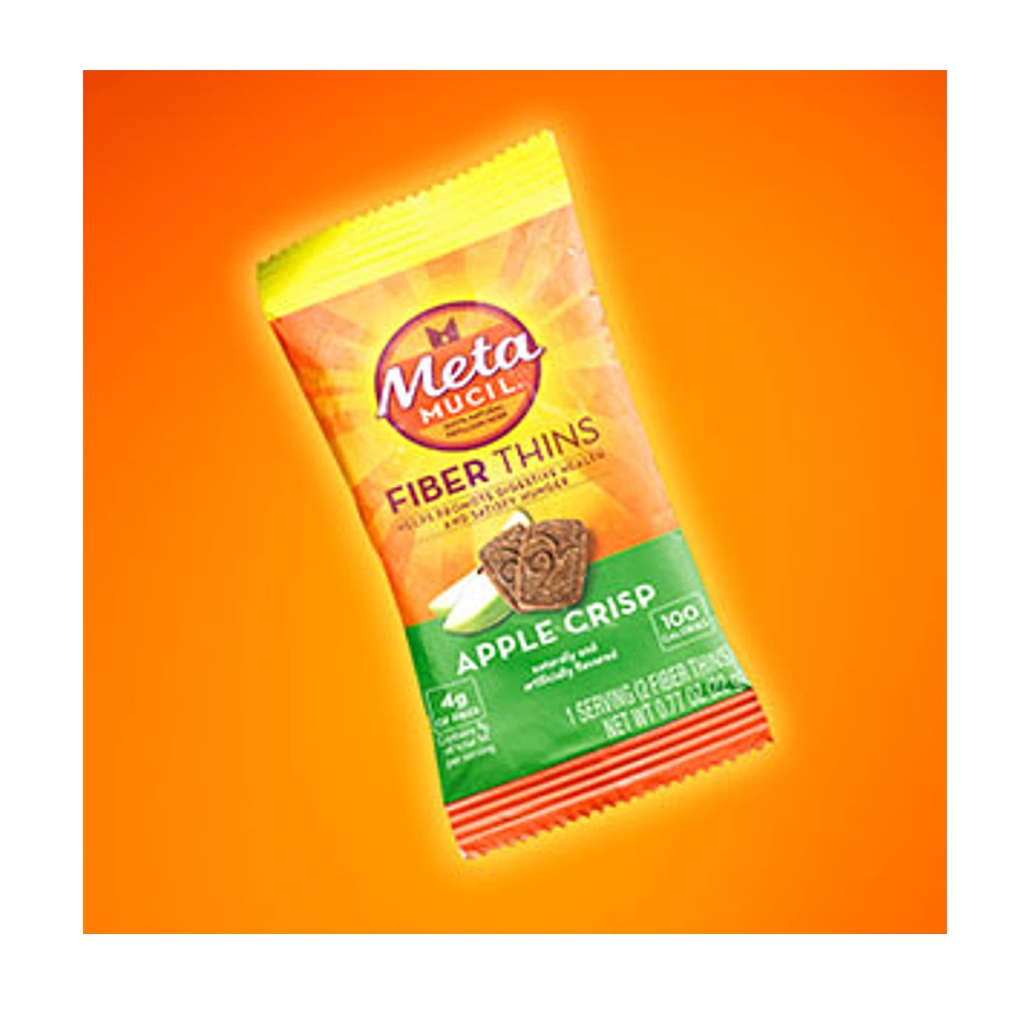 Metamucil Apple Crisp Fiber Wafers – 4g Fiber, 100 Calories