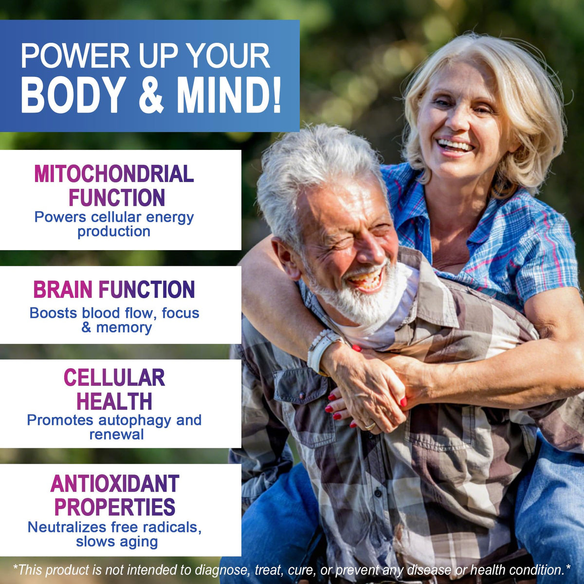 Methylene Blue Gummies for Humans | High-Potency Brain Booster & Antioxidant - Vegan 60 Count