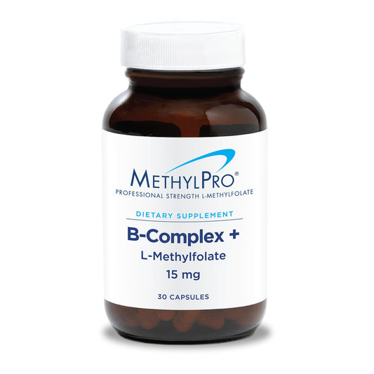 MethylPro B-Complex + L-Methylfolate 15 mg | Vegan B Vitamin Complex for Energy & Nerve Support