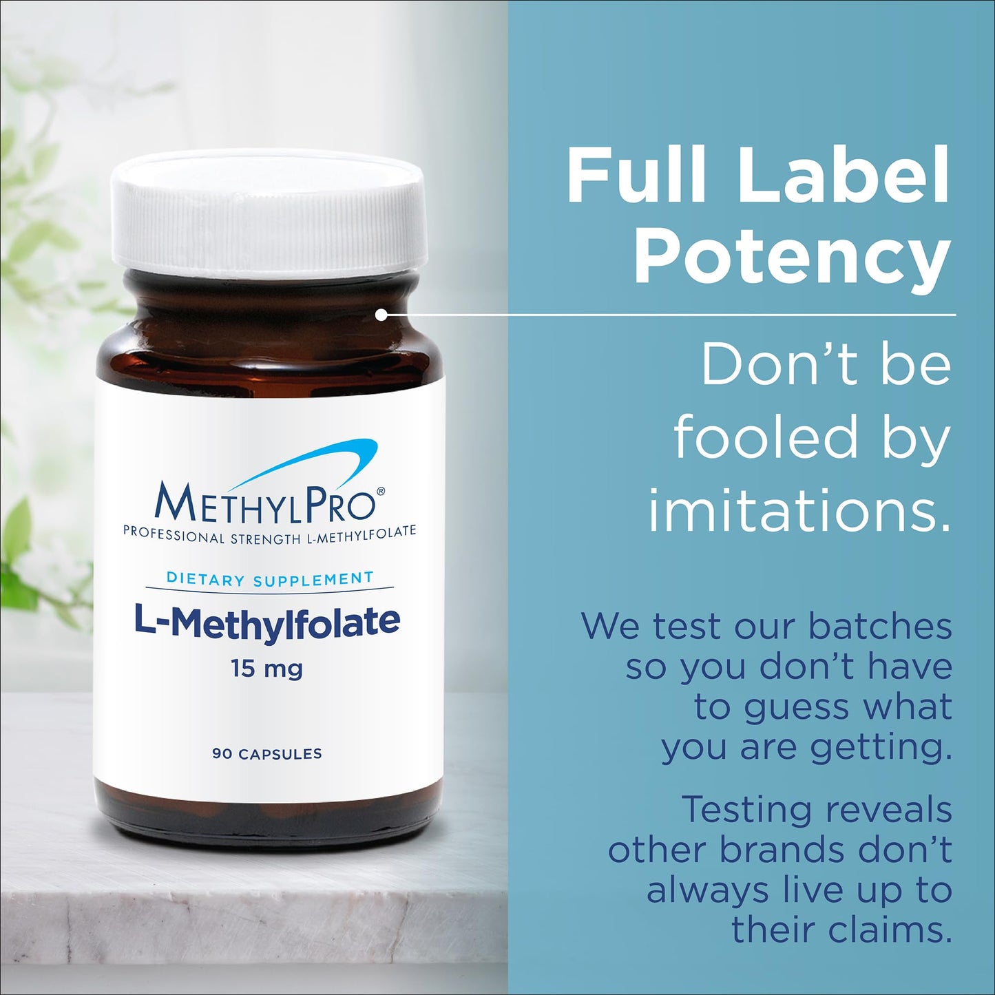 MethylPro B-Complex + L-Methylfolate 5 mg — High-Potency B Vitamin Complex for Energy (90 Vegan Capsules)